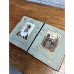 Antique Victorian Cabinet Photo Album Celluloid Cover w/ Photographs