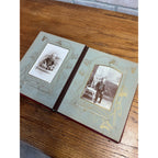 Antique Victorian Cabinet Photo Album Celluloid Cover w/ Photographs