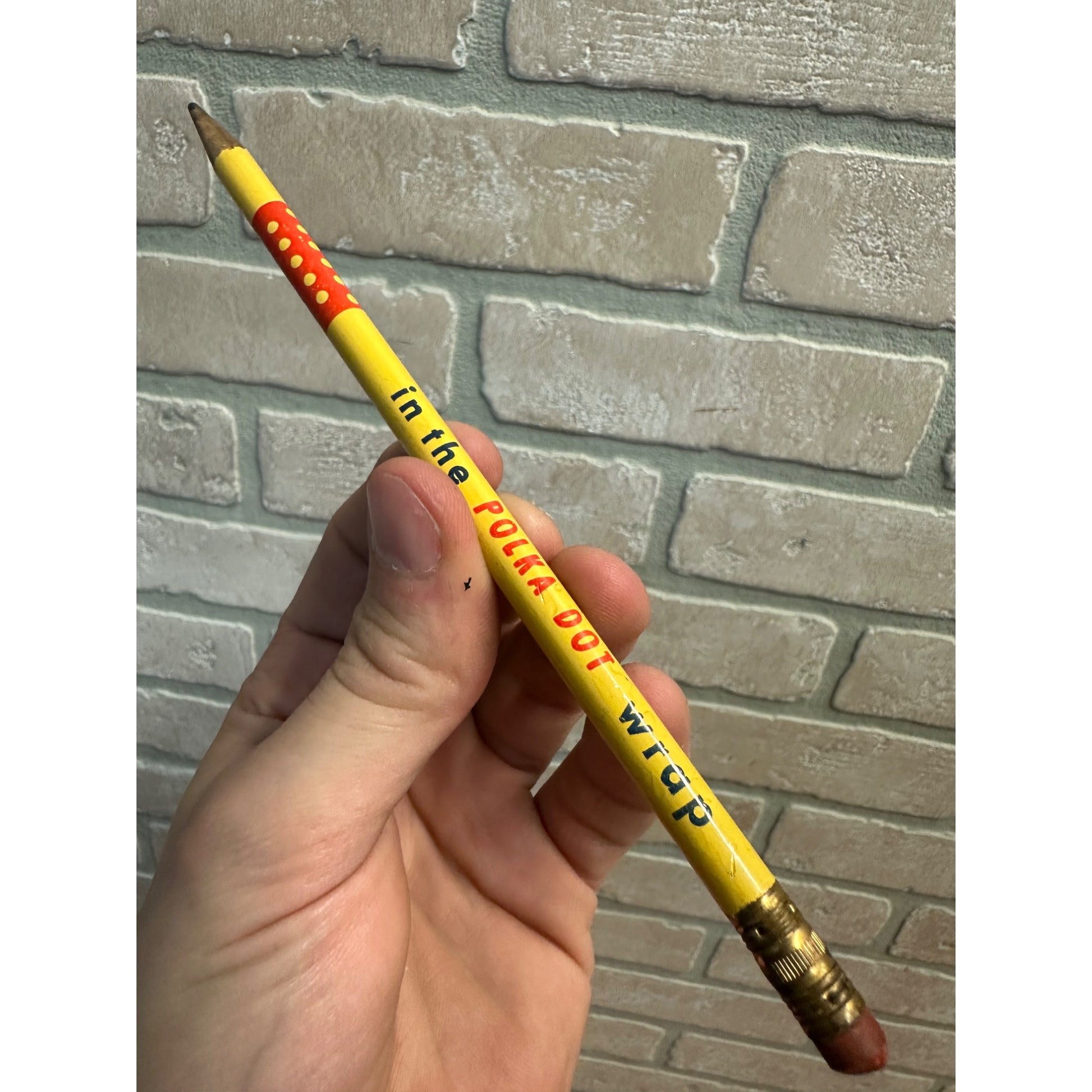 Vintage Advertising Pencil Peter Pan Bread in Polka Dot Wrap Wood