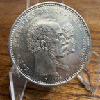 1892 Denmark 2 Kroner Silver Fine Coin