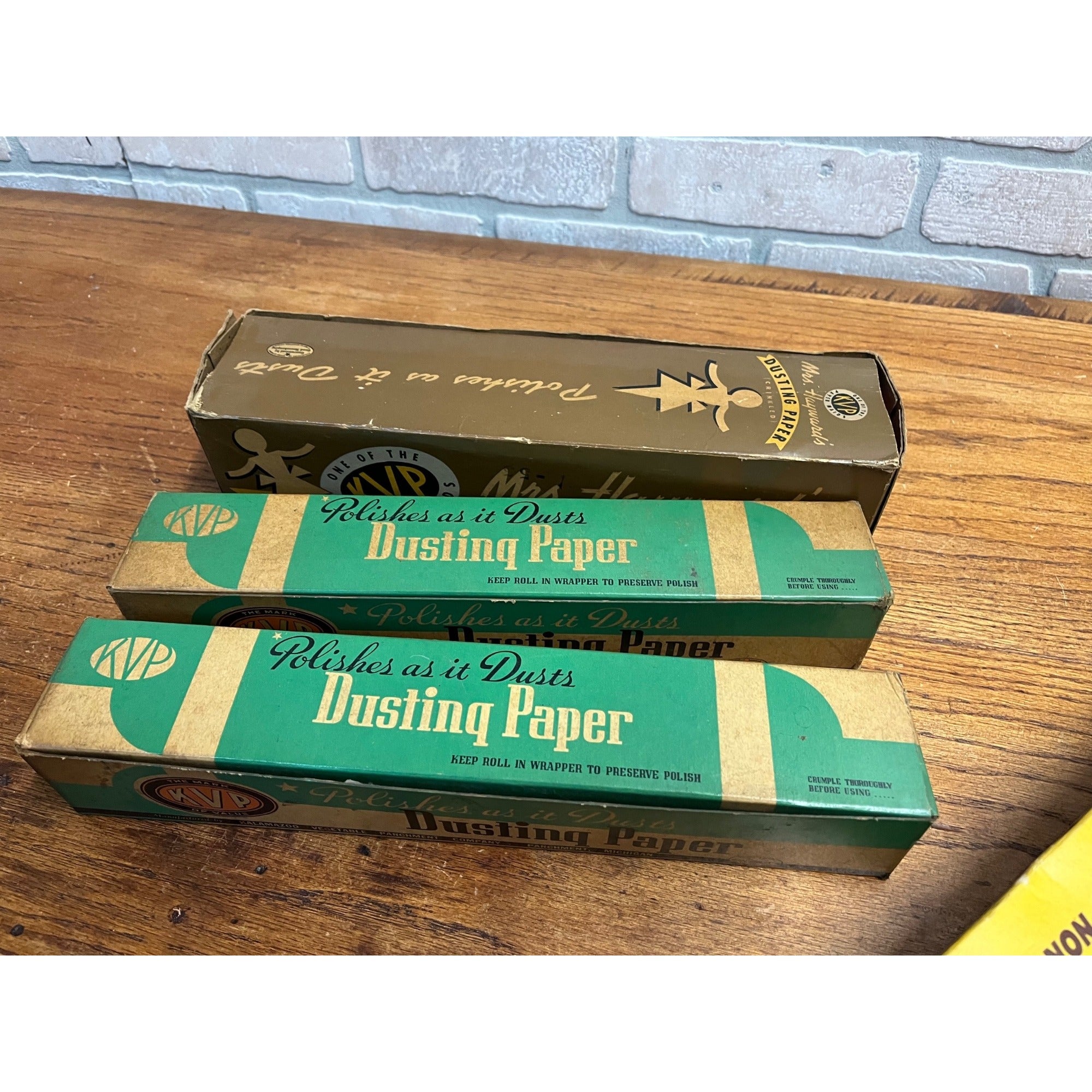 Vintage 1940s Lot KVP Kalamazoo Vegetable Parchment Baking Dusting Paper Boxes