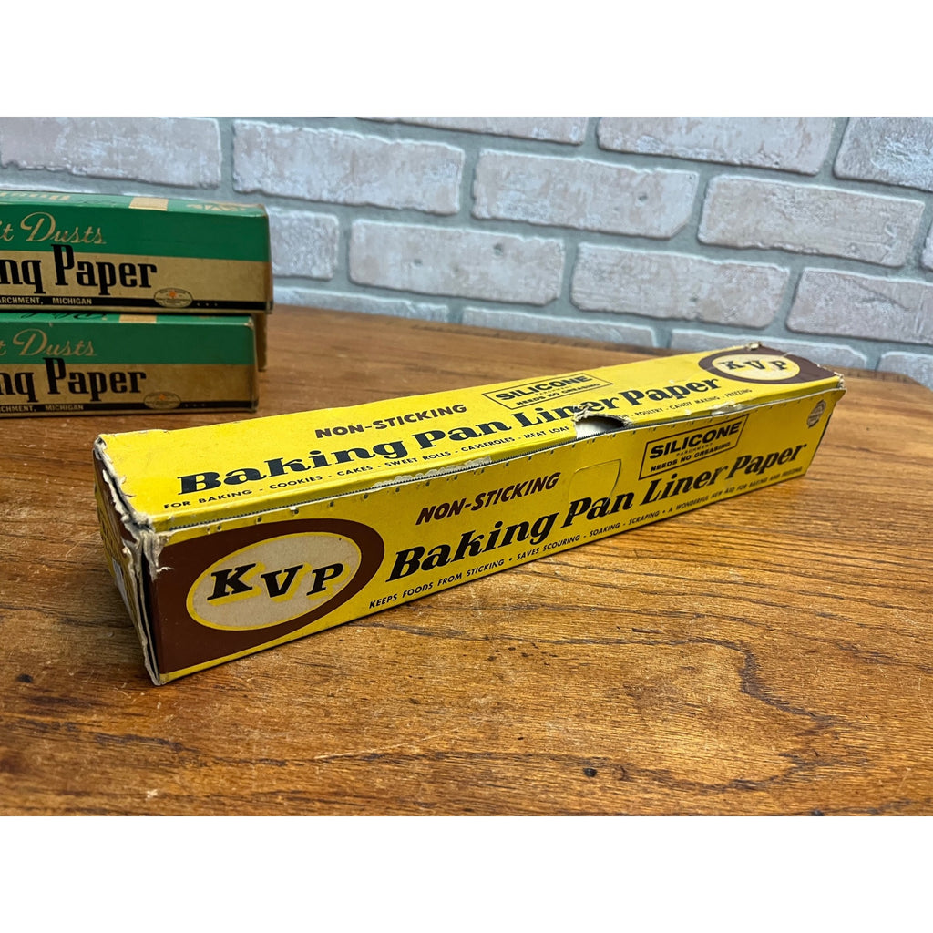 Vintage 1940s Lot KVP Kalamazoo Vegetable Parchment Baking Dusting Paper Boxes