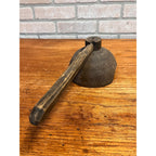 Antique 19th C Primitive Hand Carved Wood Grain Scoops Interchangeable Handle