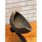 Antique 19th C Primitive Hand Carved Wood Grain Scoops Interchangeable Handle