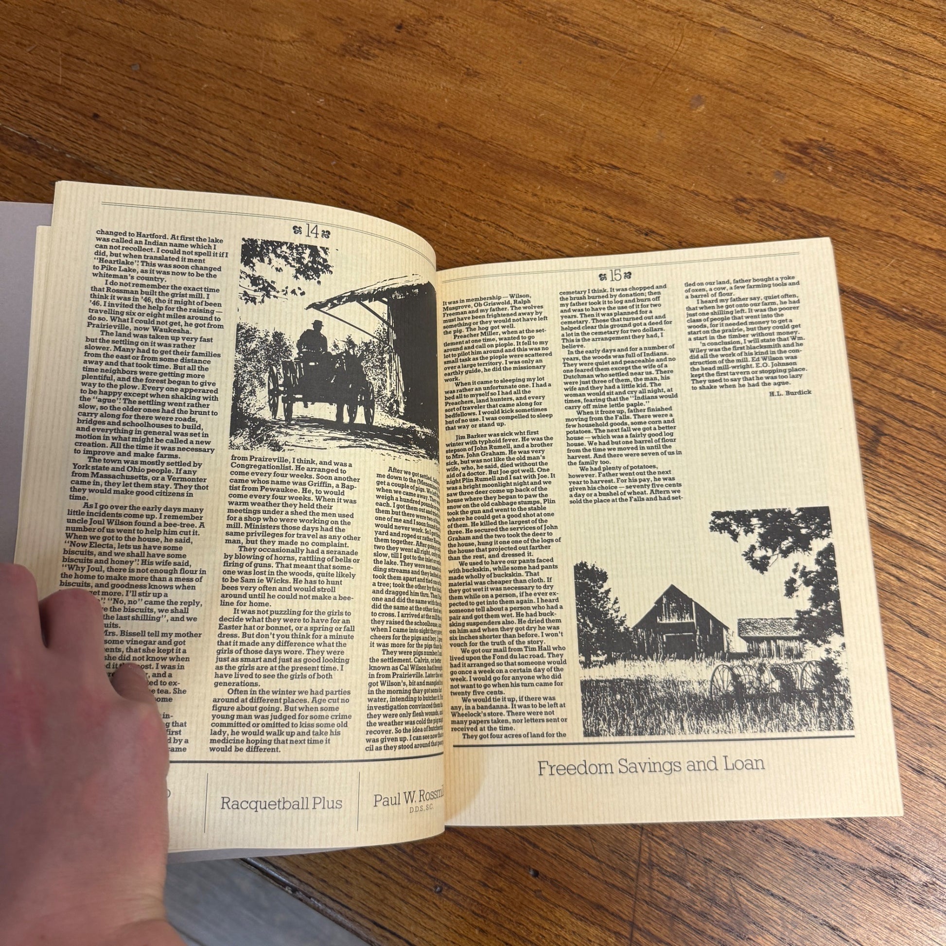 Hartford Wisconsin Bicentennial History Book Heritage of Hartford