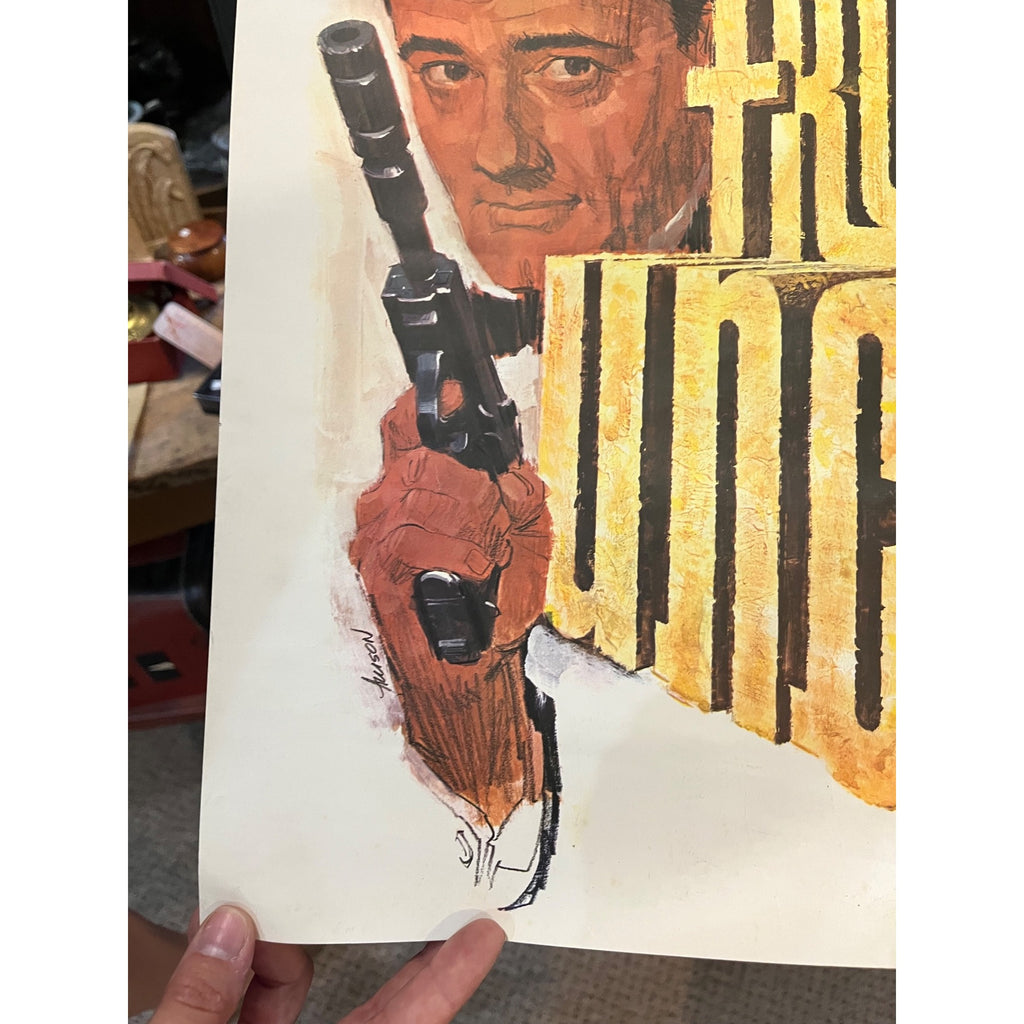 Original Vintage 1960s MAN FROM UNCLE NBC TV Show Promo Poster 21" x 24"