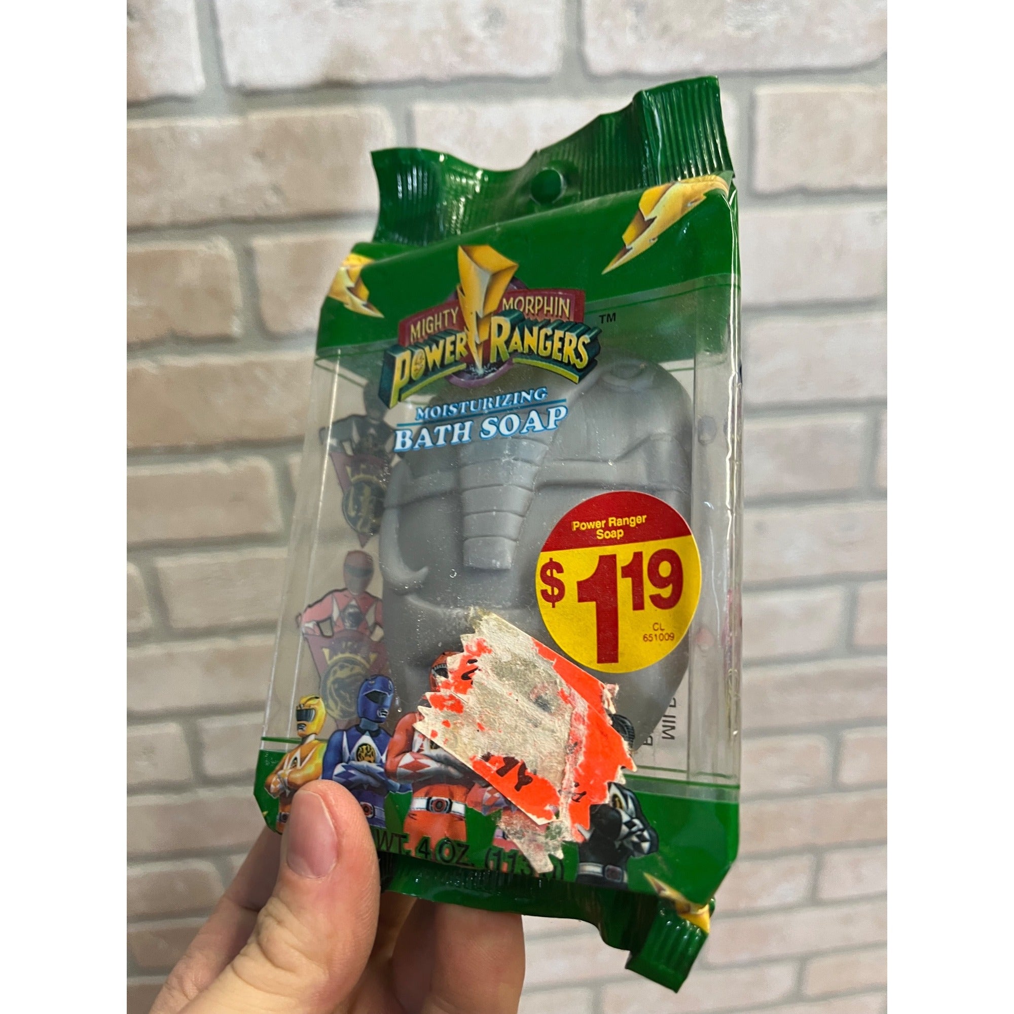 Vintage Power Rangers Mighty Morphin Moisturizing Bath Soap New Sealed 1994