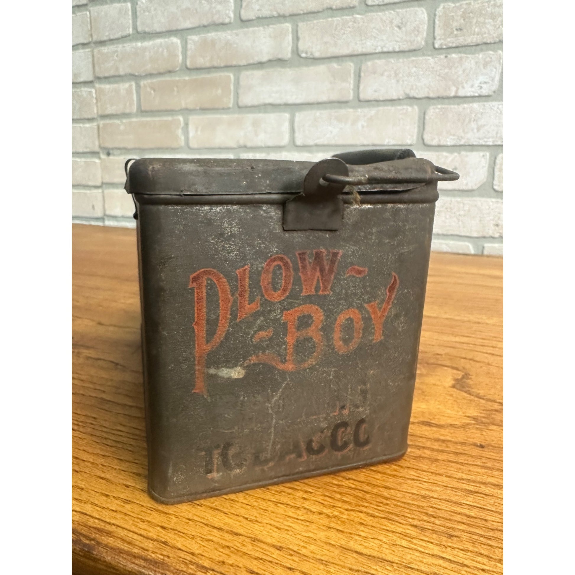 ANTIQUE PLOW BOY SMOKING TOBACCO TIN LITHO LUNCH BOX PAIL CAN SMOKE CHEW FARM