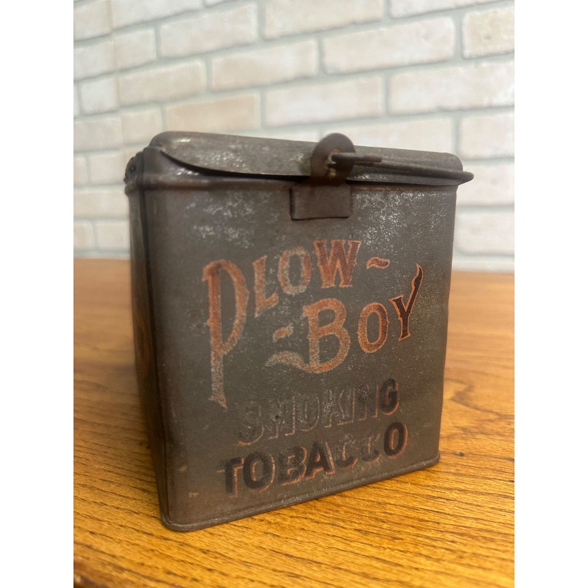 ANTIQUE PLOW BOY SMOKING TOBACCO TIN LITHO LUNCH BOX PAIL CAN SMOKE CHEW FARM