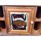 Vintage 1980s Wooden Retro Wine Bottle Rack Cabinet Bar Storage Cabinet