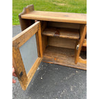 Vintage 1980s Wooden Retro Wine Bottle Rack Cabinet Bar Storage Cabinet