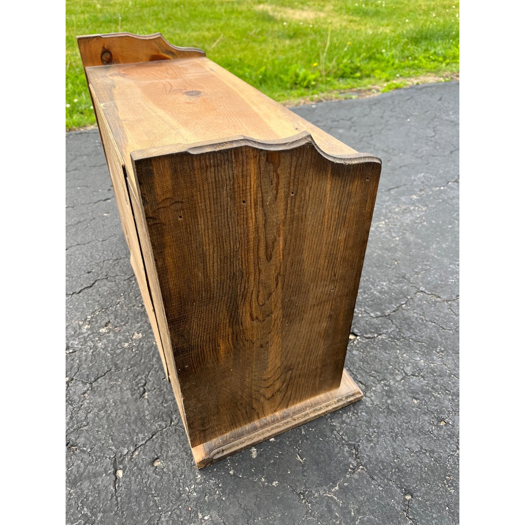 Vintage 1980s Wooden Retro Wine Bottle Rack Cabinet Bar Storage Cabinet