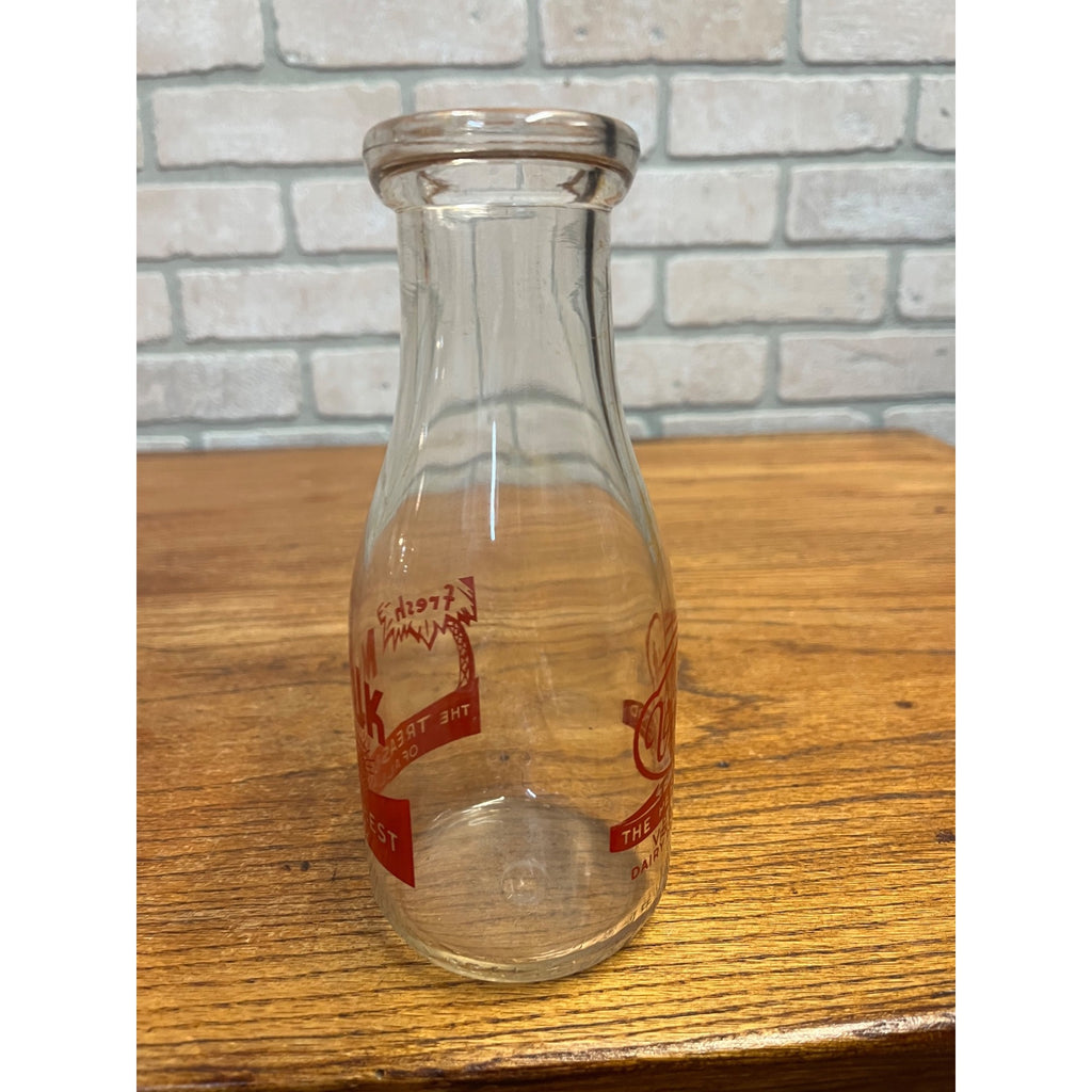 Vintage Verifine Milk Bottle "The Treasure Chest of All Food" Sheboygan Wisconsin Dairy Products Co. One Pint