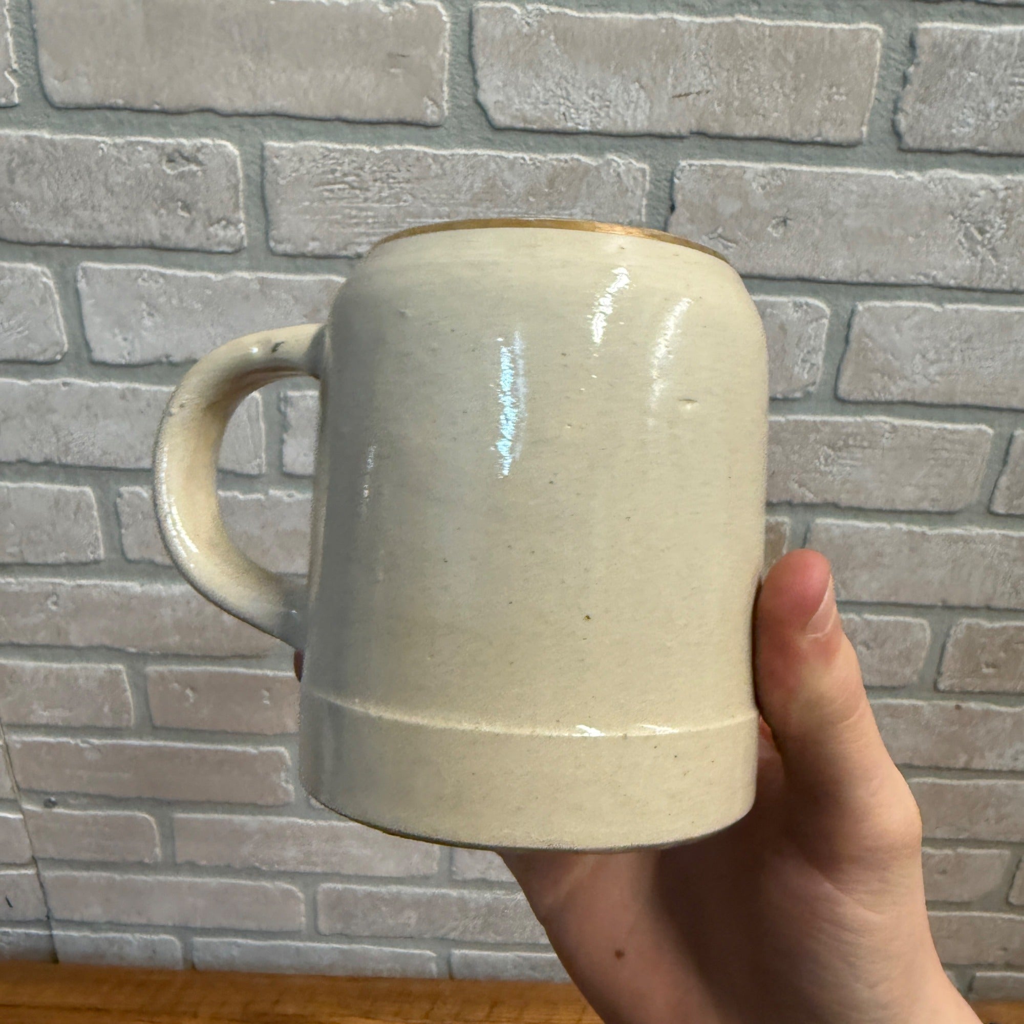 c1909 THE AUDITORIUM MILWAUKEE THICK STONEWARE ADVERTISING BEER MUG