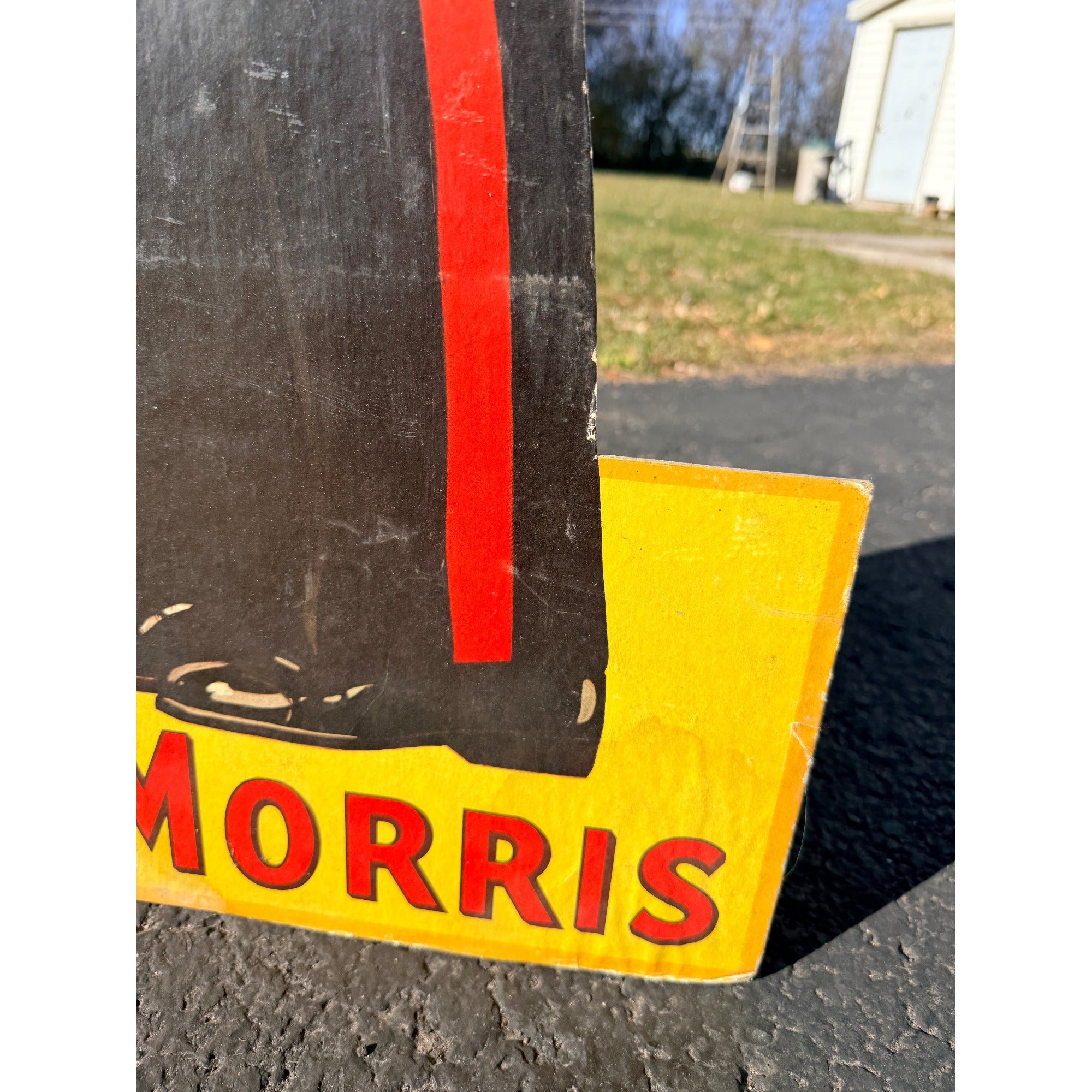 Vintage 1940s Phillip Morris Cigarettes Advertising Diecut Standup Display Sign