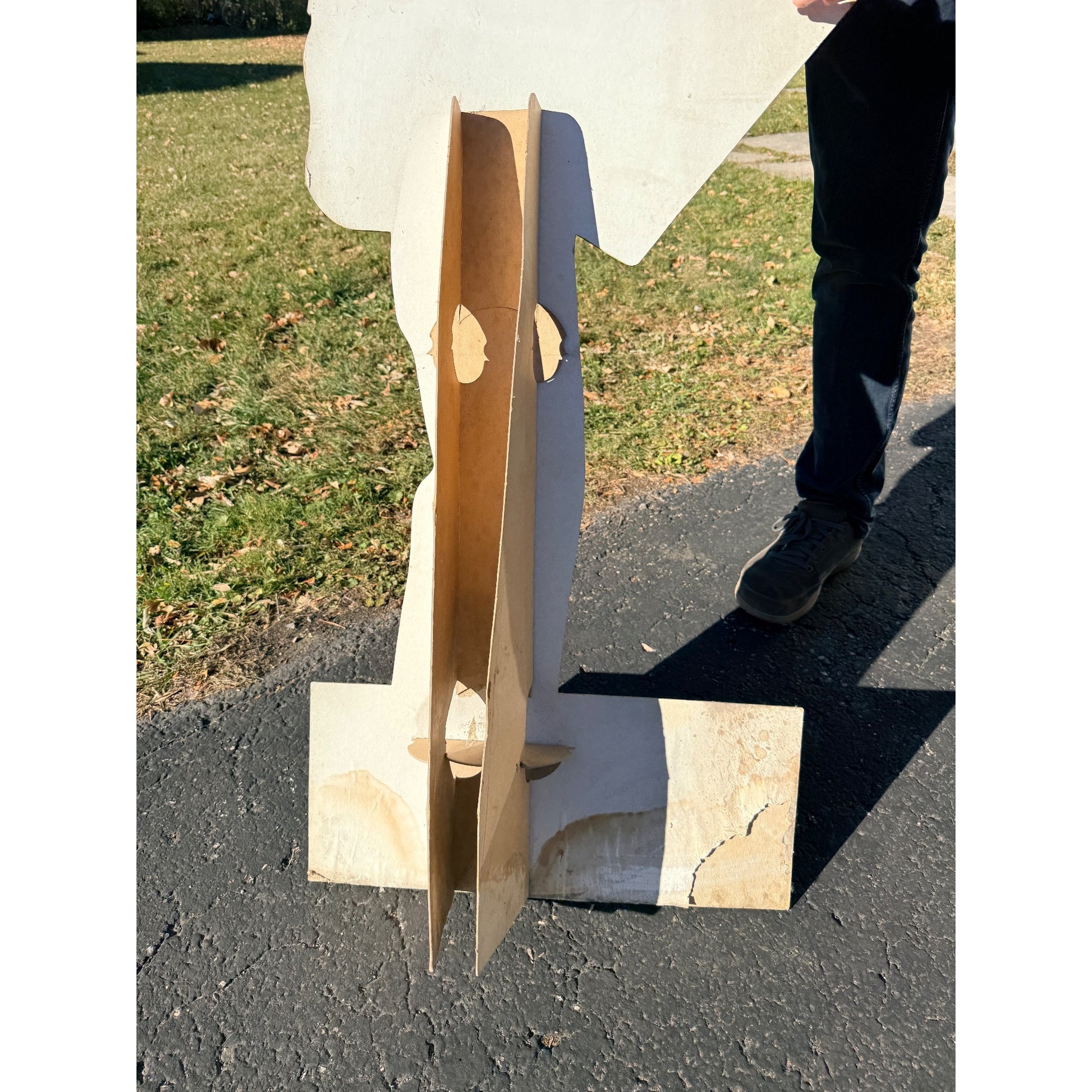 Vintage 1940s Phillip Morris Cigarettes Advertising Diecut Standup Display Sign