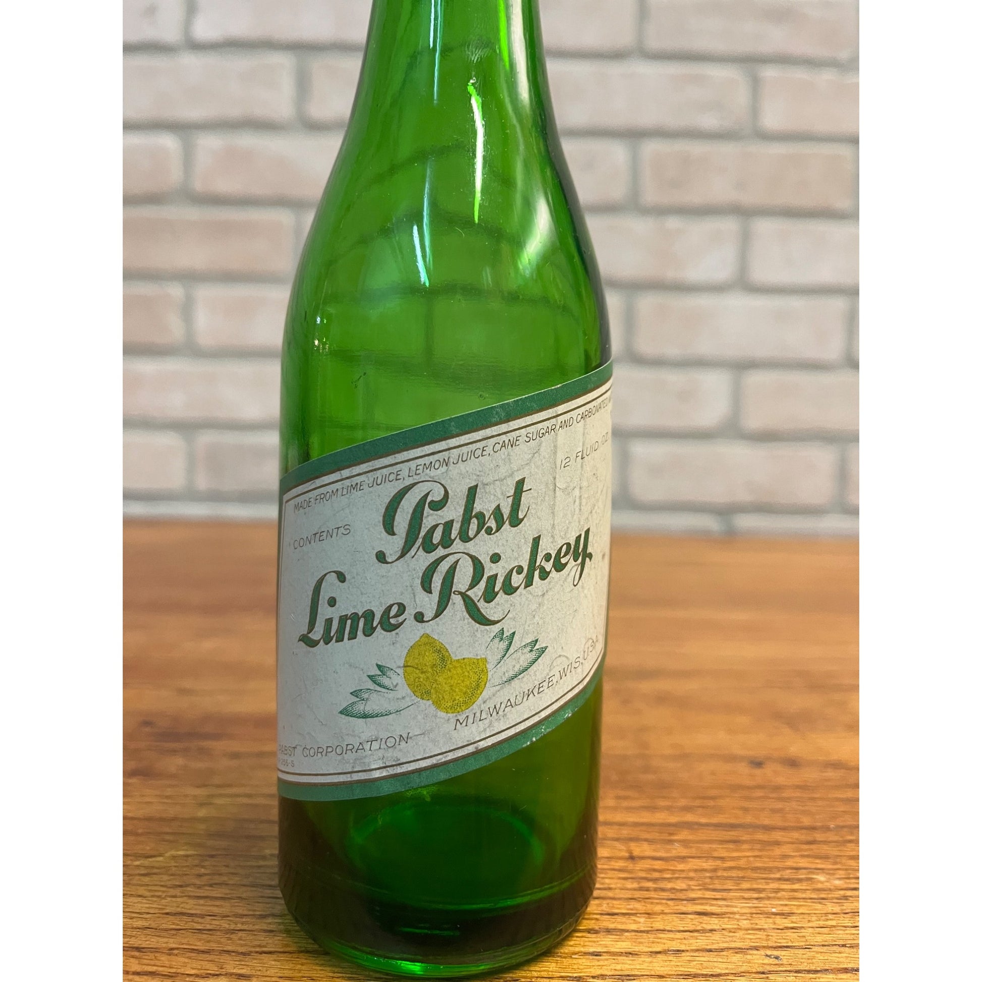 SCARCE Pabst Lime Rickey Prohibition Soda Bottle Label Milwaukee WI 12oz