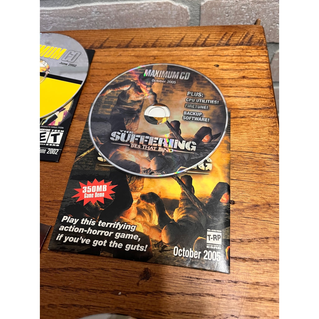 Lot Vintage Maximum CD PC Game Demo Discs Warcraft II FEAR Star Wars 2002-05