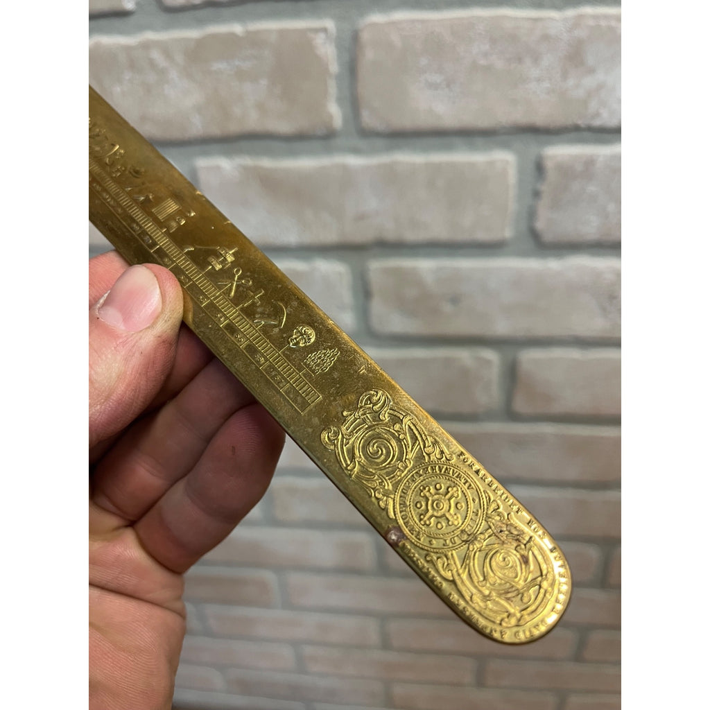 Vintage David Anderson Juveleer (Norway) Brass "Season Almanac" Letter Opener