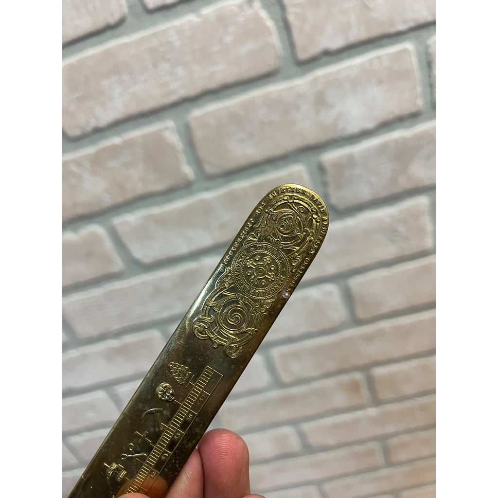Vintage David Anderson Juveleer (Norway) Brass "Season Almanac" Letter Opener