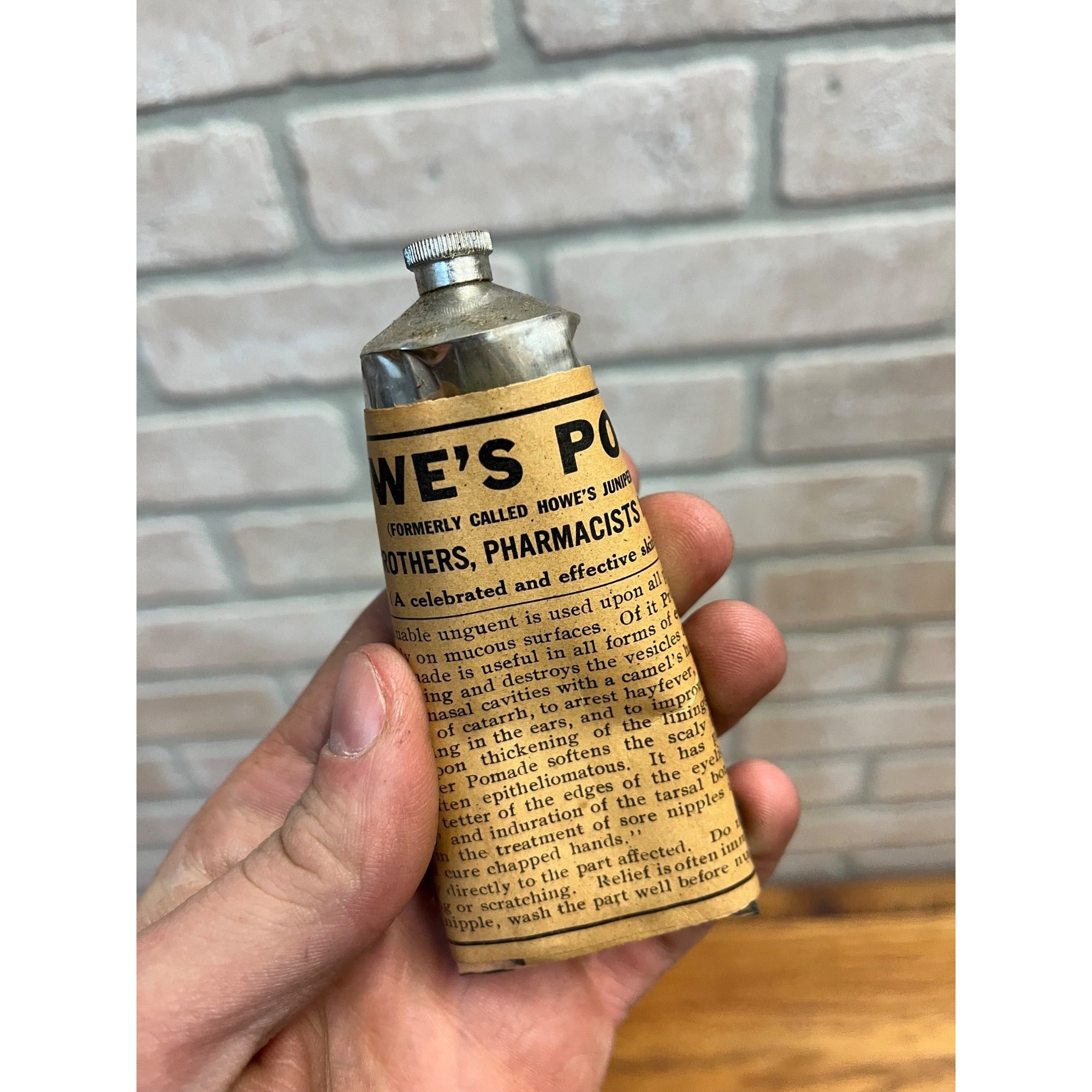 Vintage 1900s Lloyd Brothers Pharmaceutical Howe's Pomade Tube & Box Medicine OH