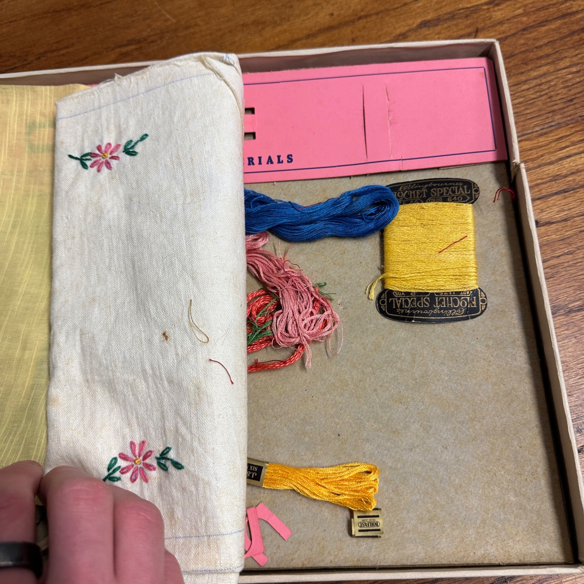 Vtg Standard ToyKraft Princess Real Embroidery Kit Set 1939