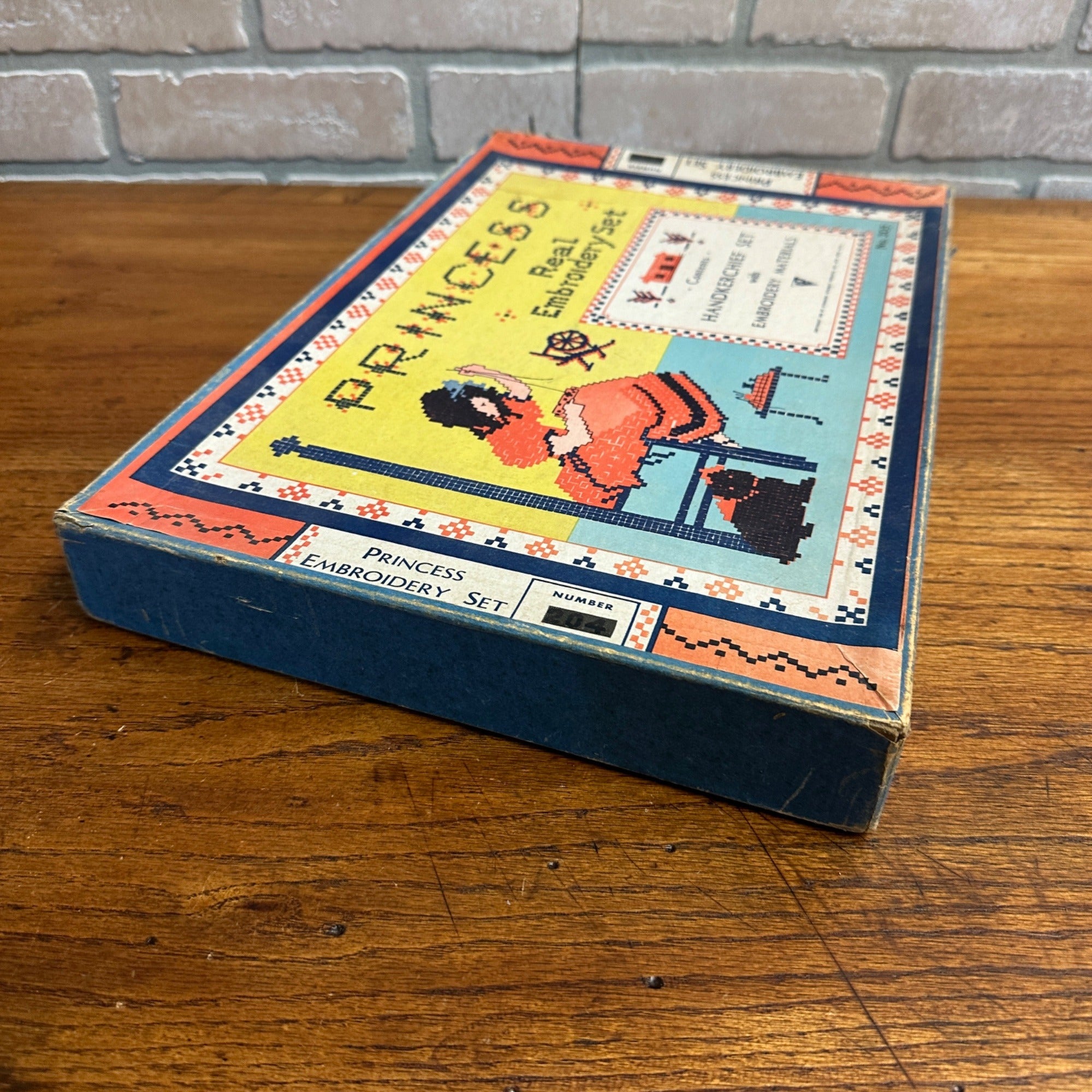 Vtg Standard ToyKraft Princess Real Embroidery Kit Set 1939