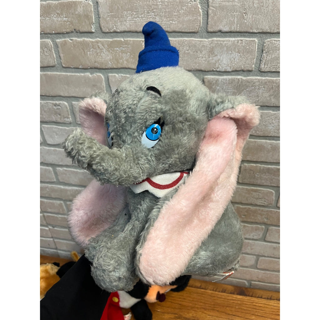 Vintage 1960s Walt Disney Plush Dolls Dumbo, Mickey Mouse, Dumbo, Pluto