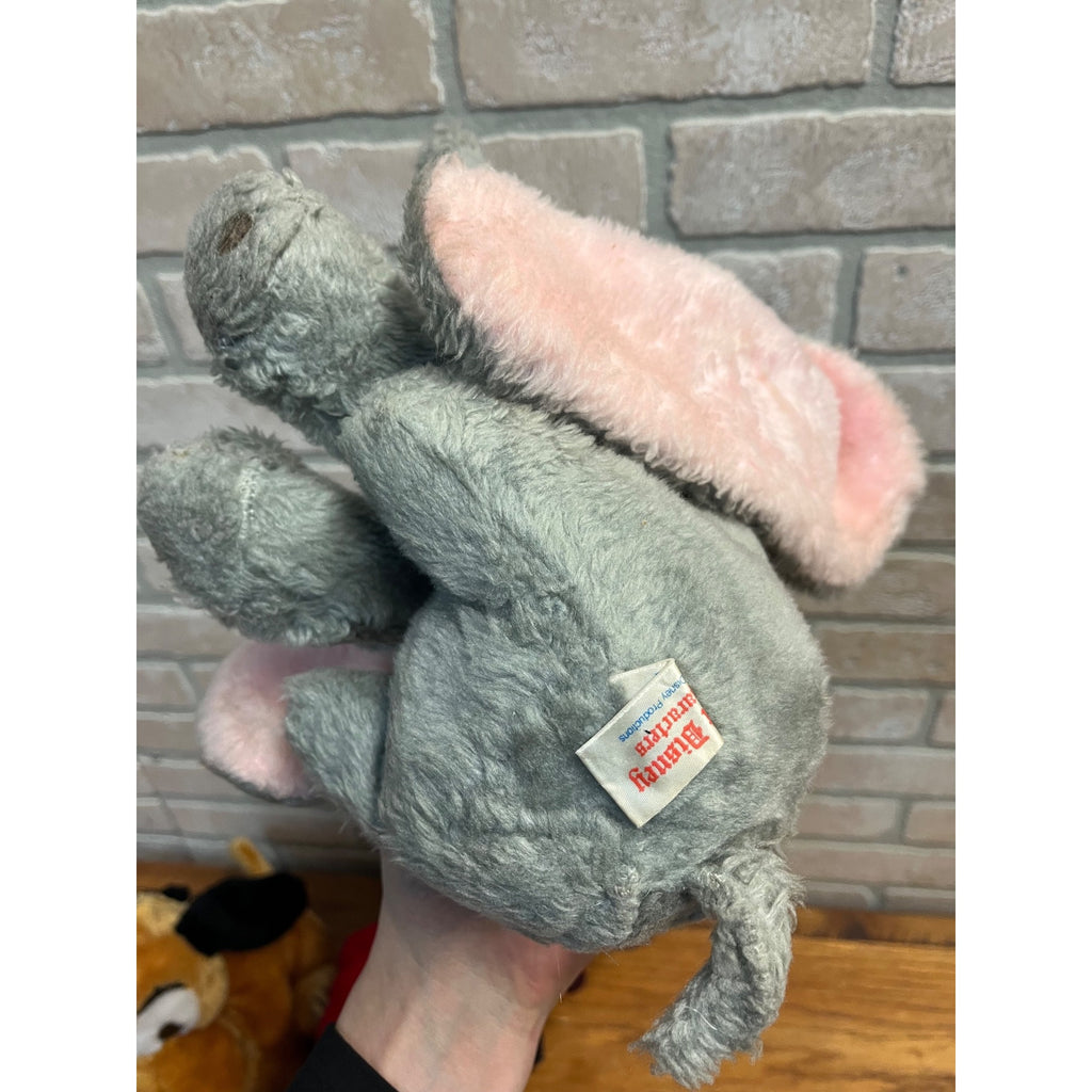 Vintage 1960s Walt Disney Plush Dolls Dumbo, Mickey Mouse, Dumbo, Pluto