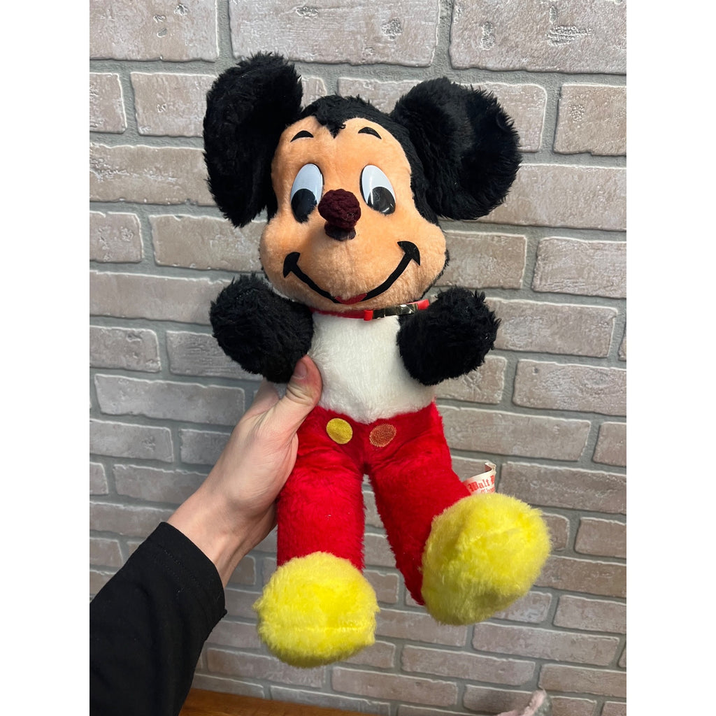 Vintage 1960s Walt Disney Plush Dolls Dumbo, Mickey Mouse, Dumbo, Pluto