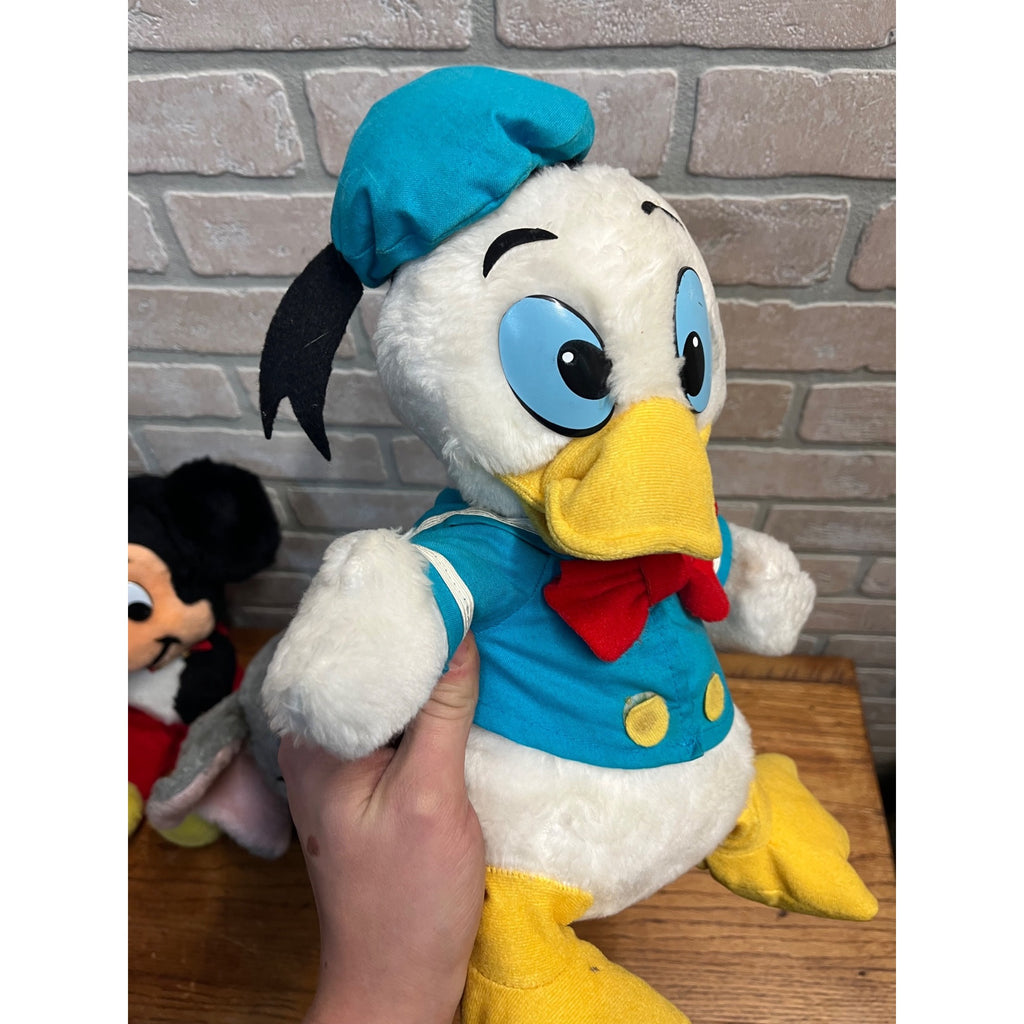 Vintage 1960s Walt Disney Plush Dolls Dumbo, Mickey Mouse, Dumbo, Pluto