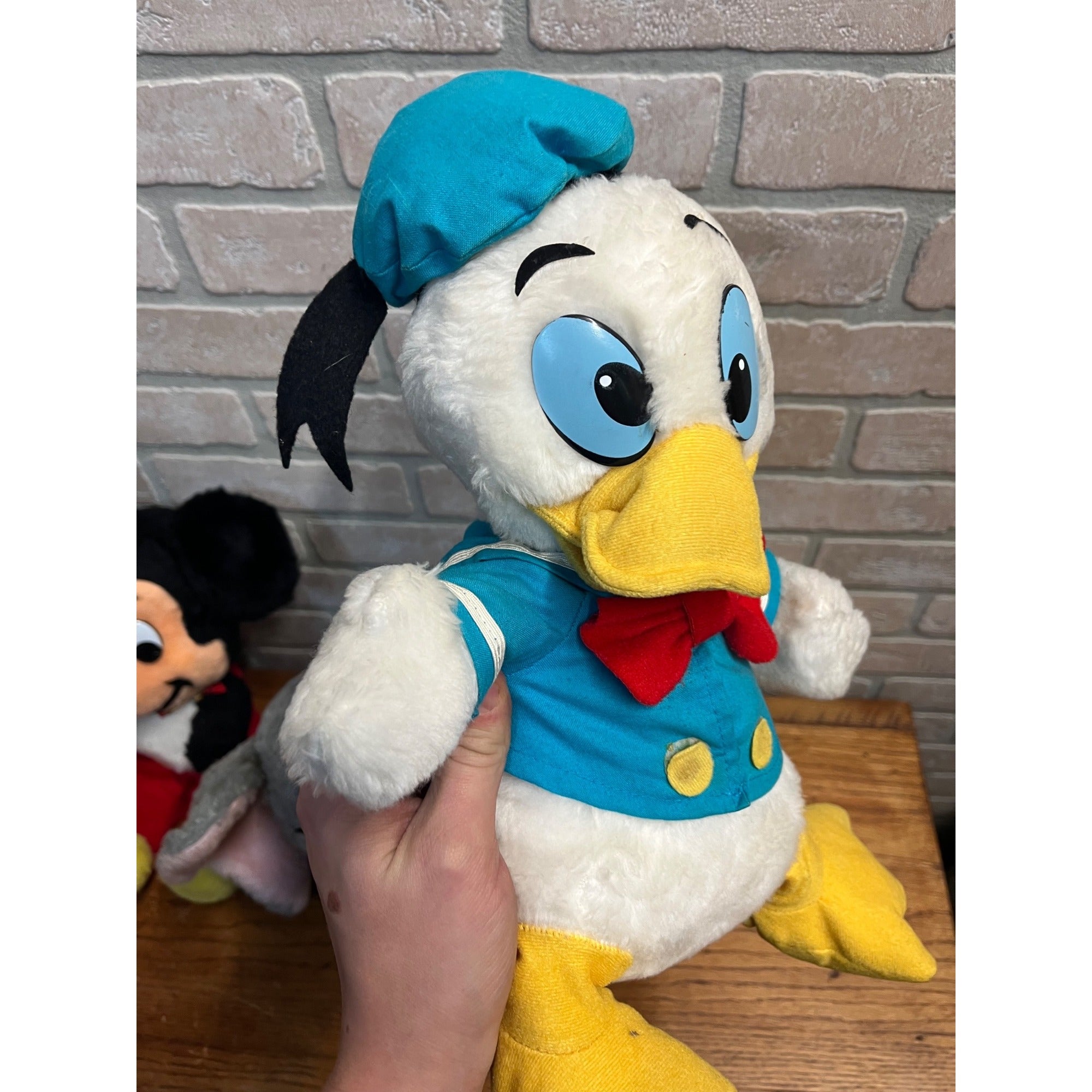 Vintage 1960s Walt Disney Plush Dolls Dumbo, Mickey Mouse, Dumbo, Pluto