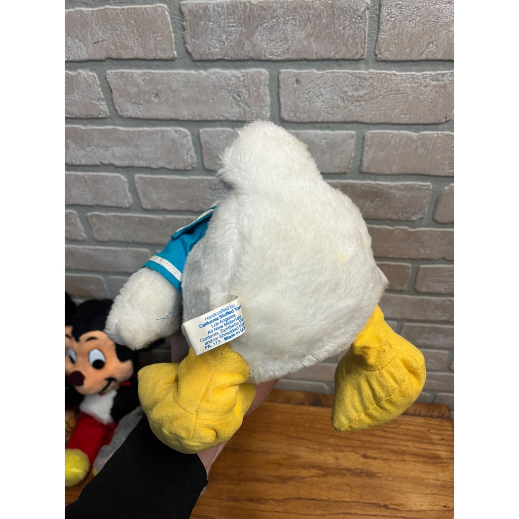 Vintage 1960s Walt Disney Plush Dolls Dumbo, Mickey Mouse, Dumbo, Pluto