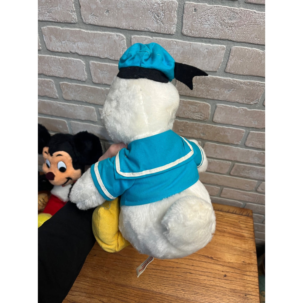 Vintage 1960s Walt Disney Plush Dolls Dumbo, Mickey Mouse, Dumbo, Pluto