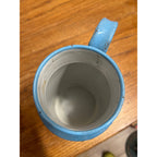 Antique Primitive Blue & White Enamelware Cream Milk Can Farmhouse Kitchen Decor