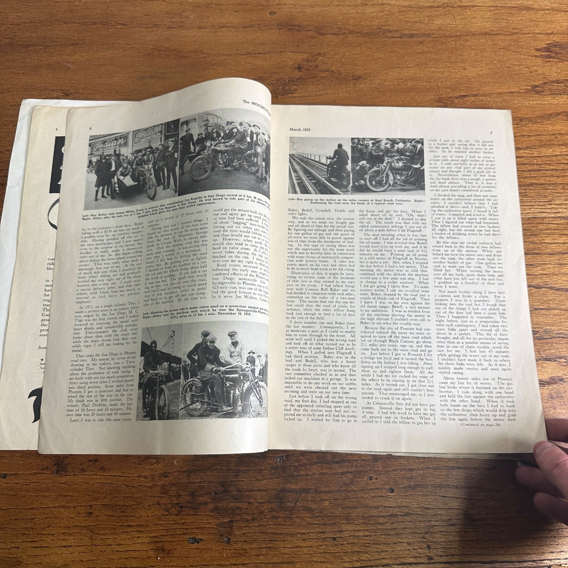 Vintage The Motorcyclist Magazine March 1935 Harley Indian Motorcycle Ads