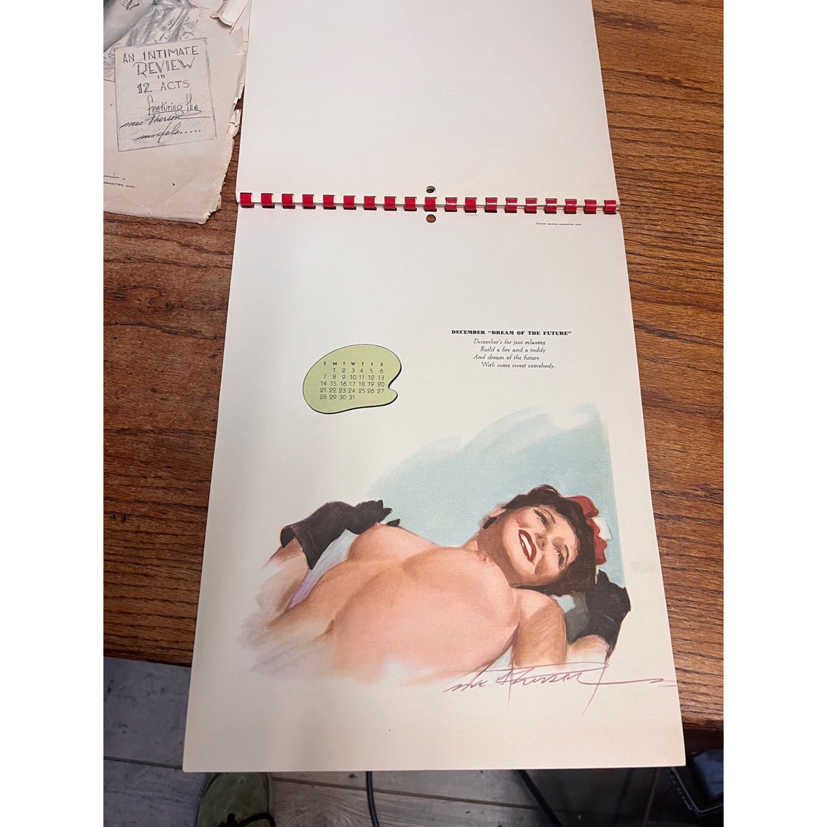 Sketch Scandals Calendar 1947 Sexy Nude Art by Pin-Up Artist Earl Mac Pherson Ultra Rare!