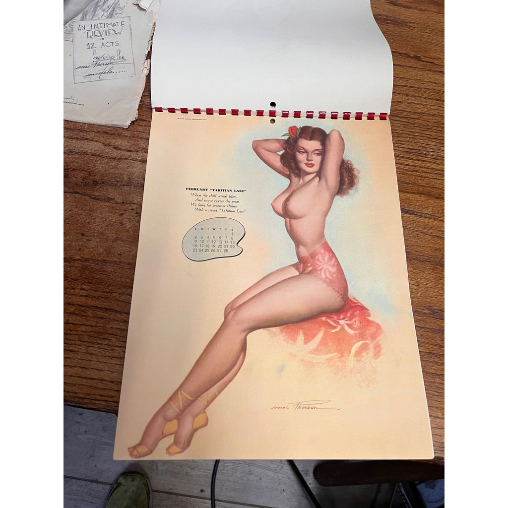 Sketch Scandals Calendar 1947 Sexy Nude Art by Pin-Up Artist Earl Mac Pherson Ultra Rare!