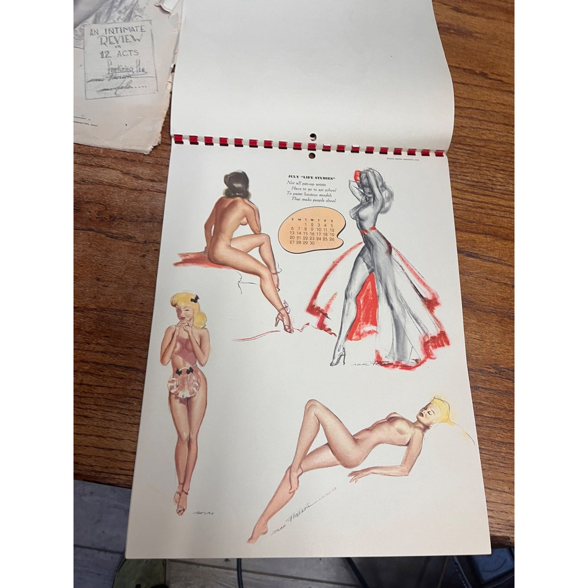 Sketch Scandals Calendar 1947 Sexy Nude Art by Pin-Up Artist Earl Mac Pherson Ultra Rare!