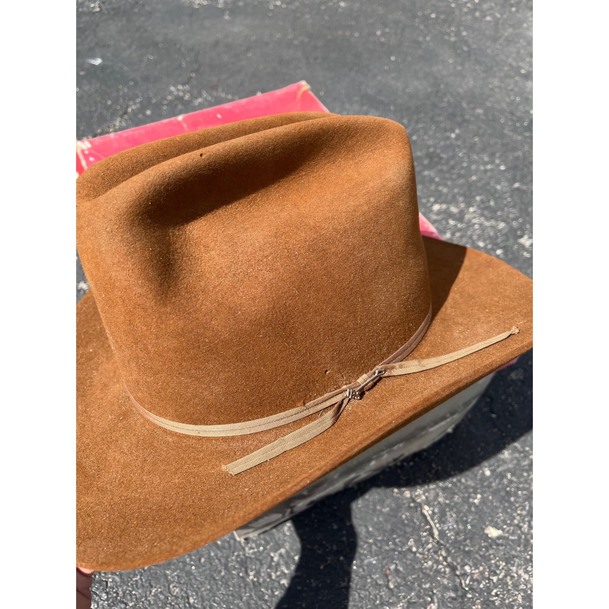 Vintage Stetson Brown Beaver XXX Cowboy Hat 3X w/ Box - Men's 7-1/4 - As-Is
