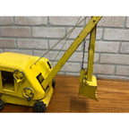 Vintage Structo Construction Co. Pressed Steel Crane Steam Shovel | Yellow