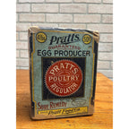 Rare Vintage c1906 Pratt Food Co. Poultry Chicken Farm Feed Advertising Box
