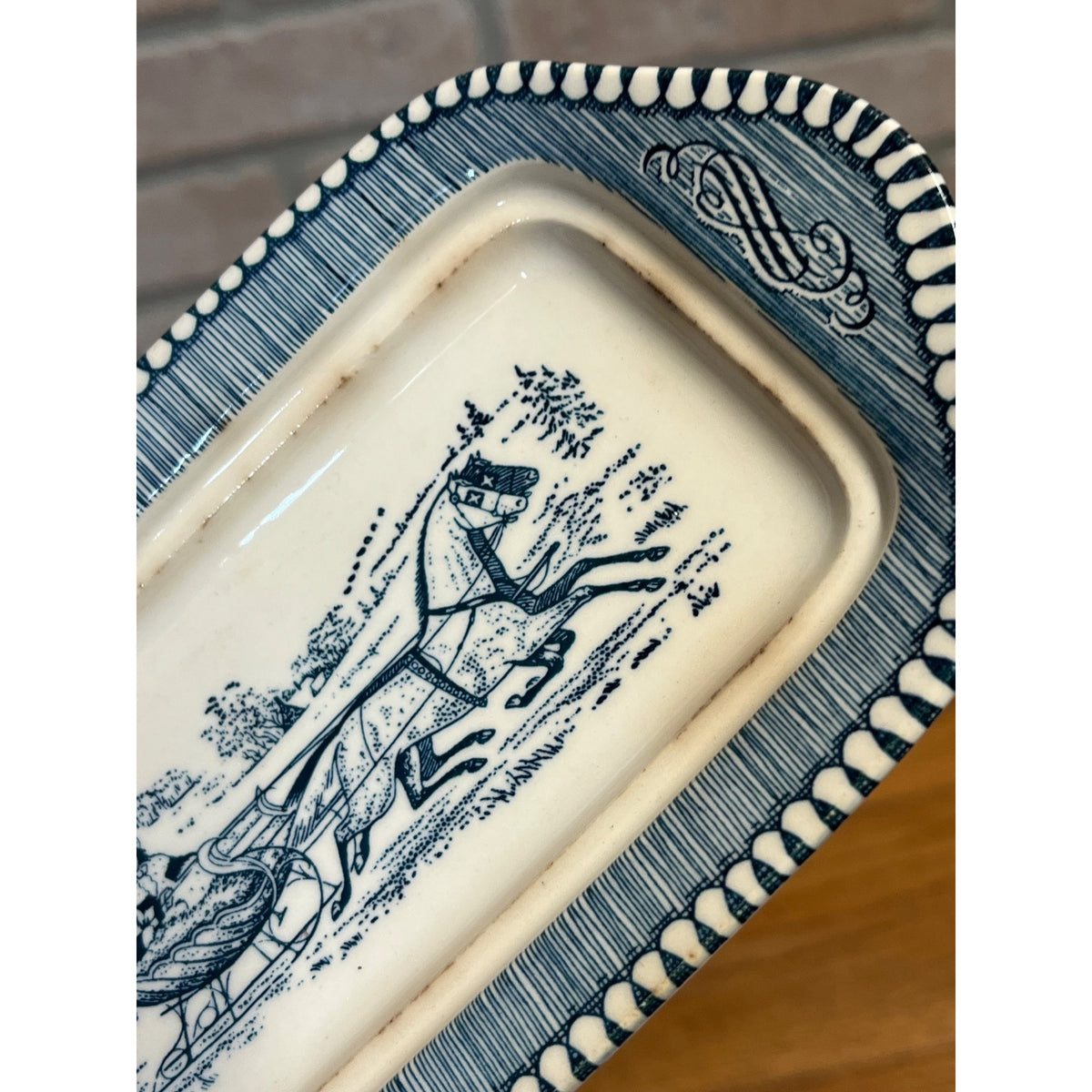 Vintage Royal China Currier & Ives "The Road in Winter" 2 PC Covered Butter Disj