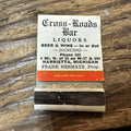 Vintage Advertising Matchbook - Crossroads Bar Harrietta Michigan