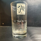 Vintage 7up The Fresh Up Drink ACL Soda Fountain Glass Drinking Cup