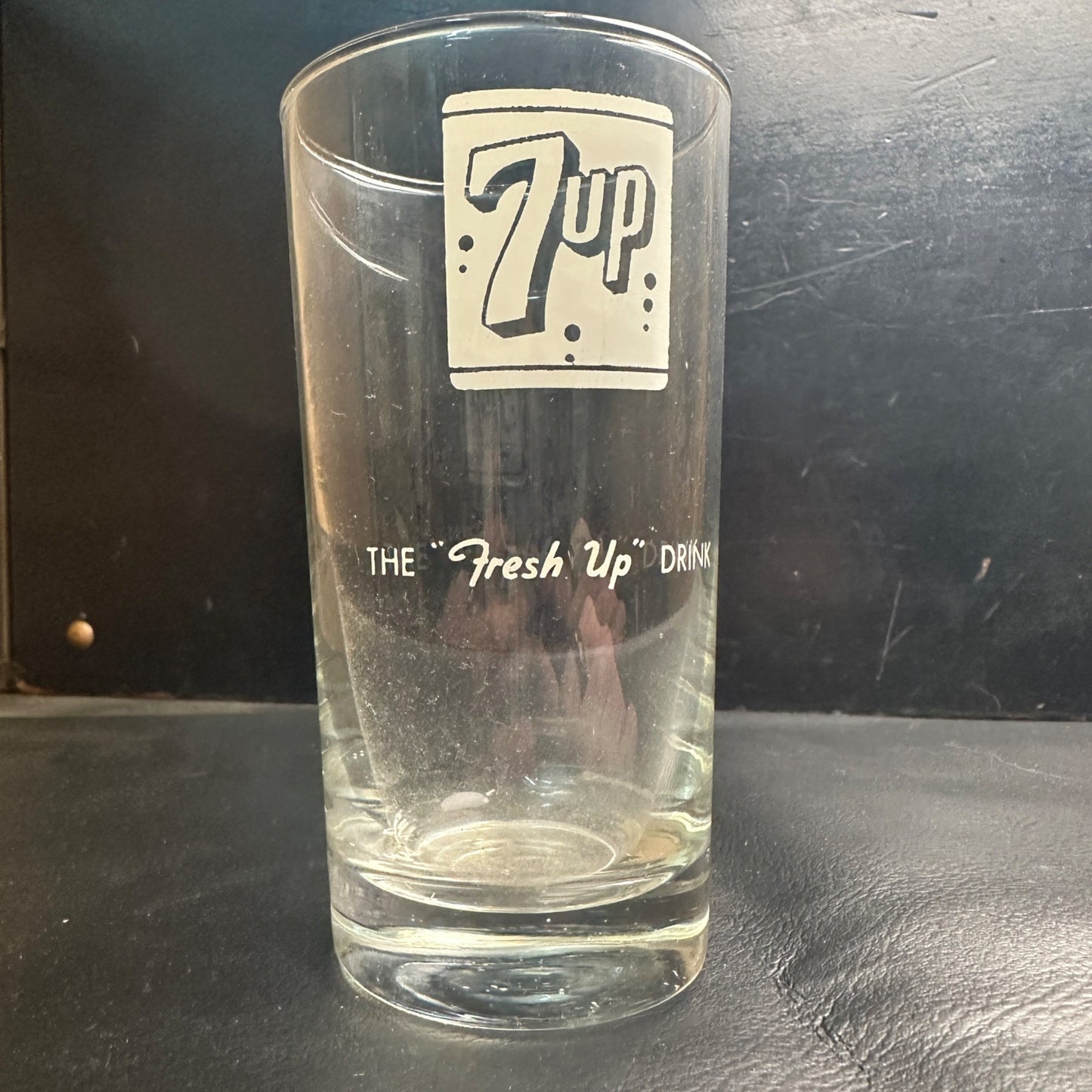 Vintage 7up The Fresh Up Drink ACL Soda Fountain Glass Drinking Cup