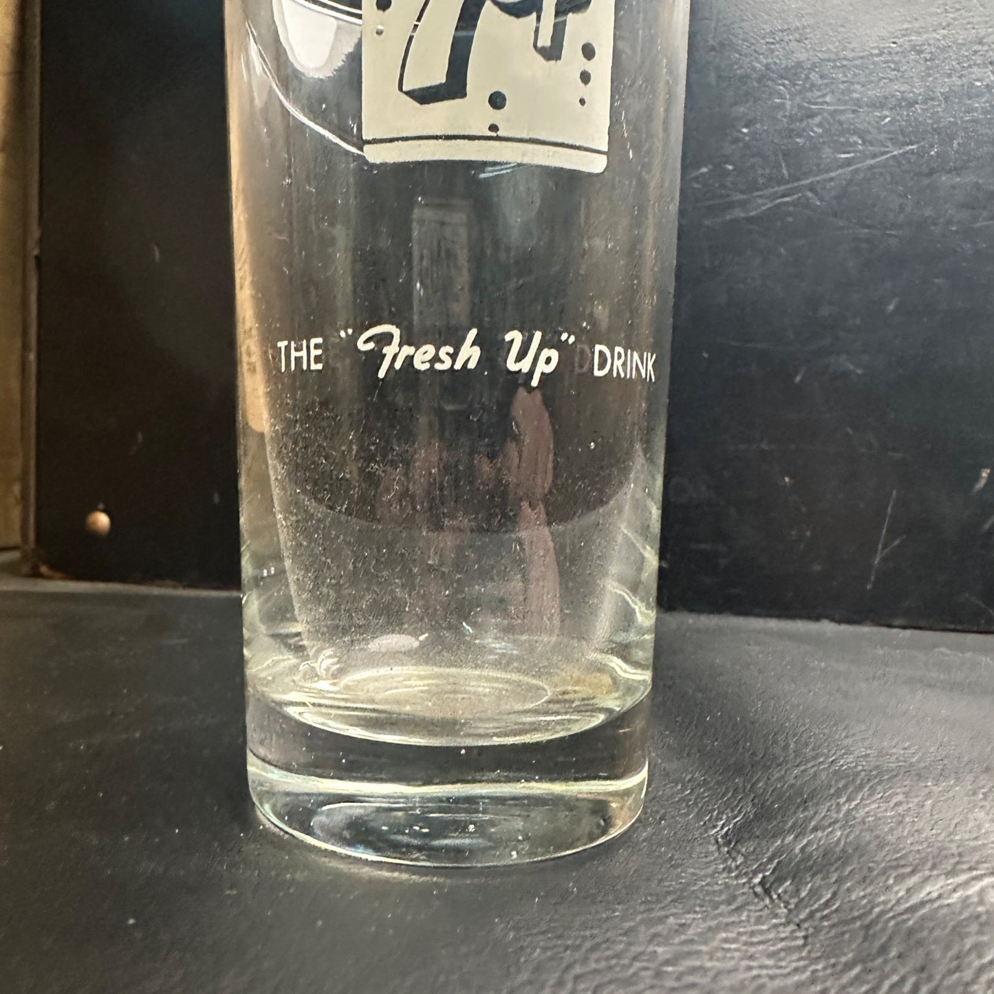 Vintage 7up The Fresh Up Drink ACL Soda Fountain Glass Drinking Cup