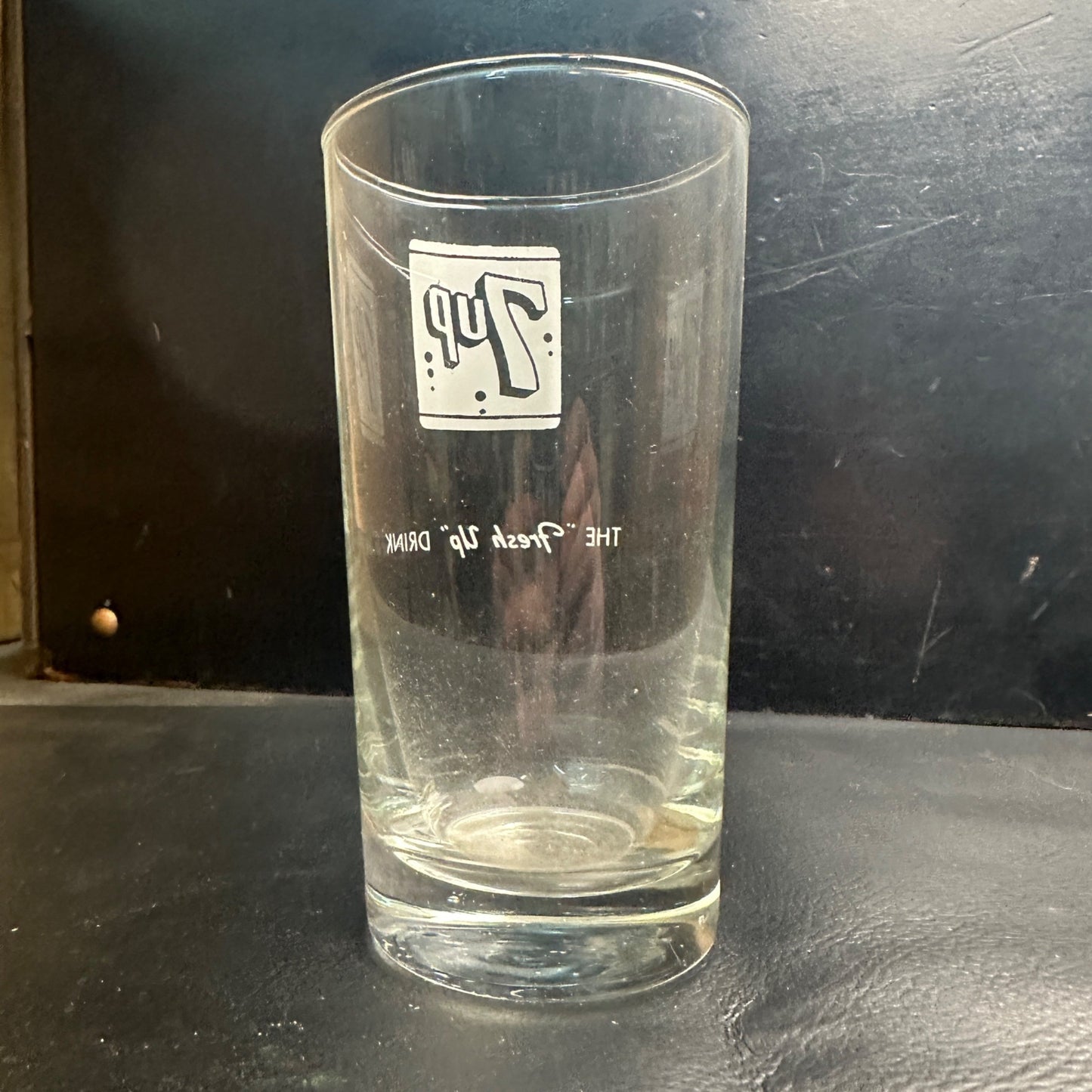 Vintage 7up The Fresh Up Drink ACL Soda Fountain Glass Drinking Cup