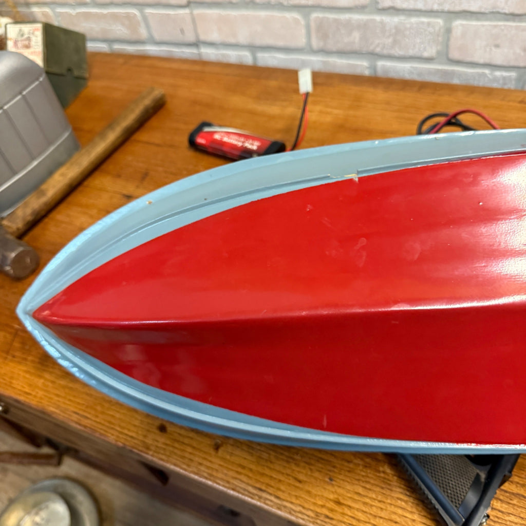 Vintage 34" RC PT-109 WWII Torpedo Patrol Boat Wood Model Futaba Radio Control