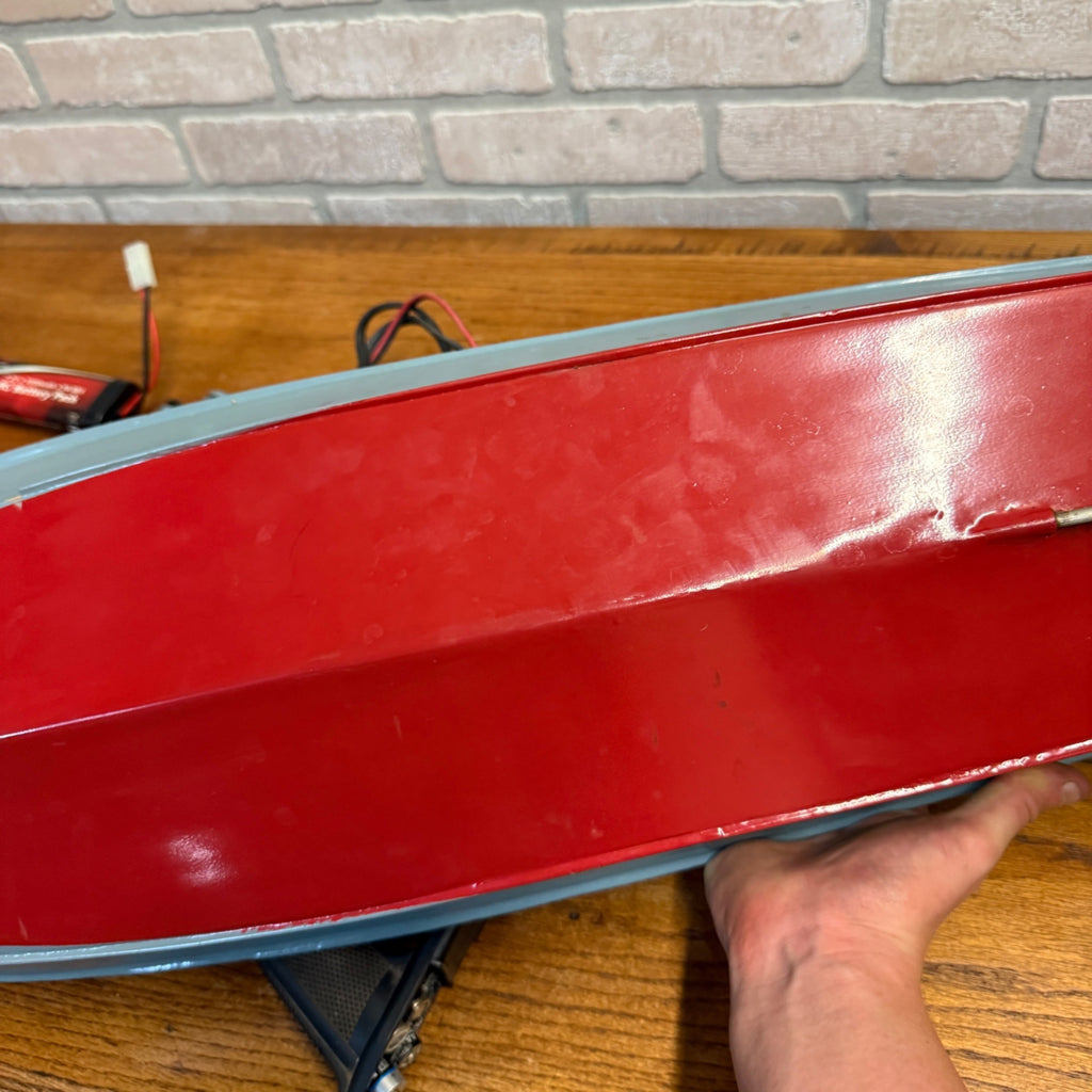 Vintage 34" RC PT-109 WWII Torpedo Patrol Boat Wood Model Futaba Radio Control
